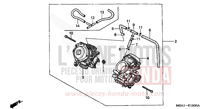 CARBURETOR (ASSY.) for Shadow Aero NOIR (NH1X) from 2001